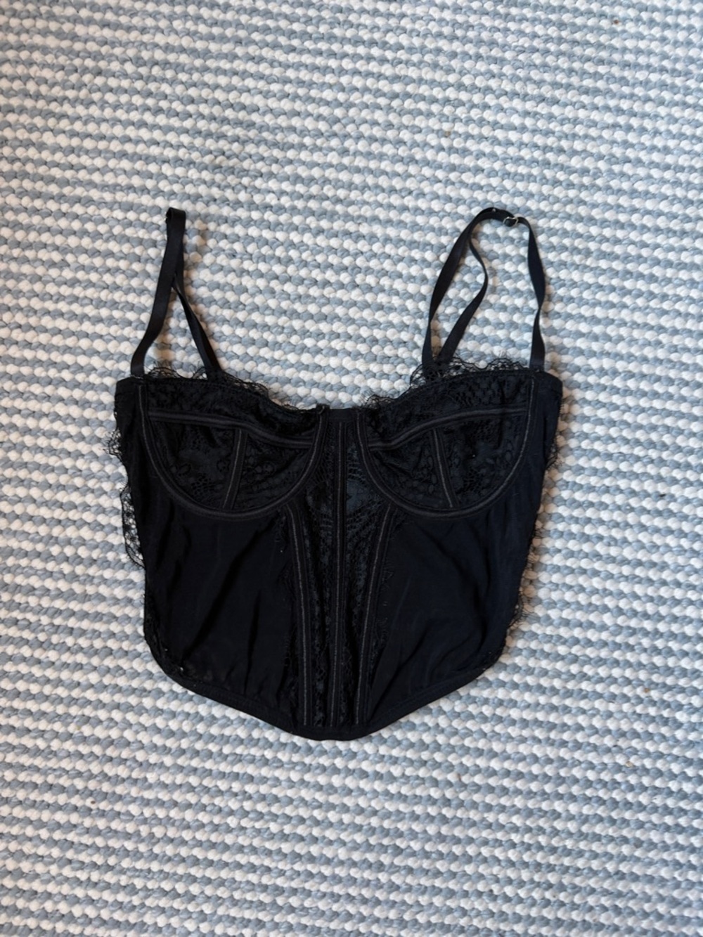 Black Lace Corset Top